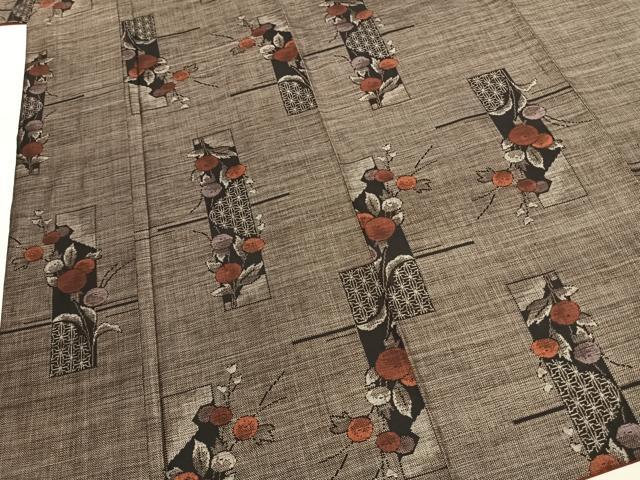 平和屋着物●本場大島紬 9マルキ 色紙花文 正絹 逸品 未使用 AABL8076fy