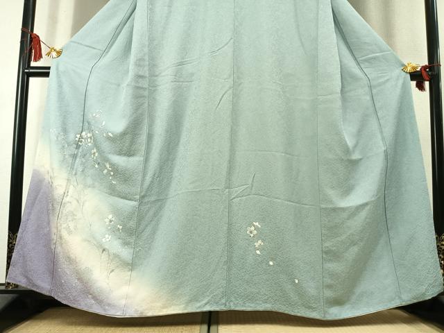 平和屋着物●訪問着 草花文 暈し染め 金彩 やまと誂製 正絹 逸品 AABL8100fy