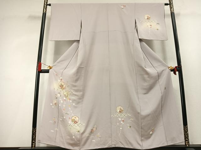 平和屋着物●訪問着 友禅 作家物 雪輪花文 暈し染め 正絹 逸品 AABL8101fy
