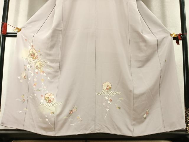 平和屋着物●訪問着 友禅 作家物 雪輪花文 暈し染め 正絹 逸品 AABL8101fy