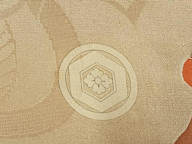 平和屋本店●アンティーク 大正ロマン 振袖 駒刺繍 御所車花鳥文 金彩 正絹 逸品 AABL8128fy