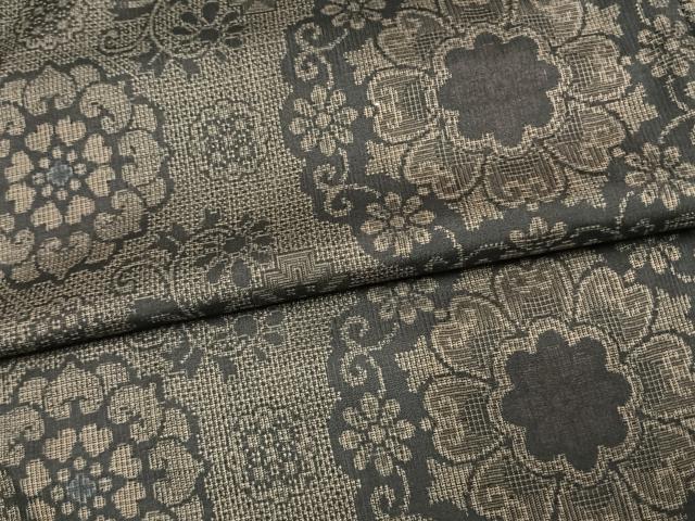 平和屋着物●本場大島紬 割り込み絣 吉祥花文 正絹 逸品 AABL8134fy