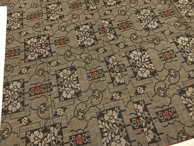 平和屋着物●本場大島紬 7マルキ 色紙花文 正絹 逸品 AABL8140fy