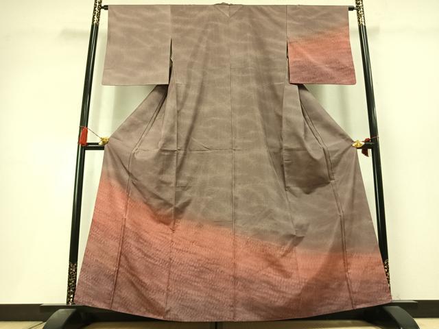 平和屋着物●本場染大島紬 訪問着 霞文 正絹 逸品 AABL8143fy