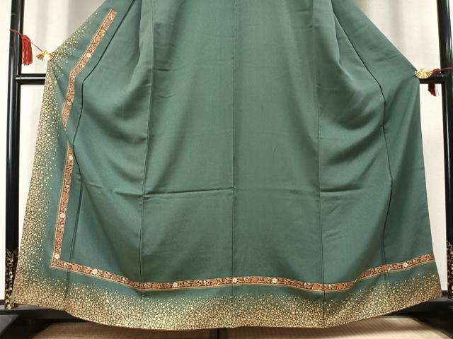 平和屋着物●訪問着 花唐草文 金彩 正絹 逸品 AABL8145fy