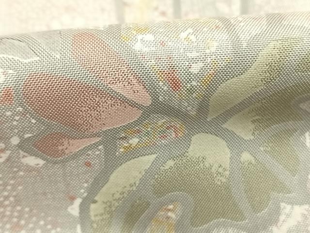 平和屋着物●本場縞大島紬 草花蔦の葉文 宮脇兼太郎商店謹製 証紙付き 正絹 逸品 AABL8157fy