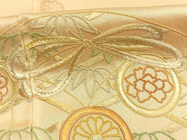 平和屋着物●中国三大刺繍 相良刺繍 総刺繍 訪問着 文箱文 正絹 逸品 AABL8158fy