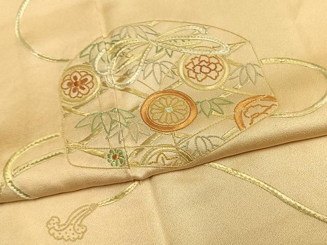 平和屋着物●中国三大刺繍 相良刺繍 総刺繍 訪問着 文箱文 正絹 逸品 AABL8158fy