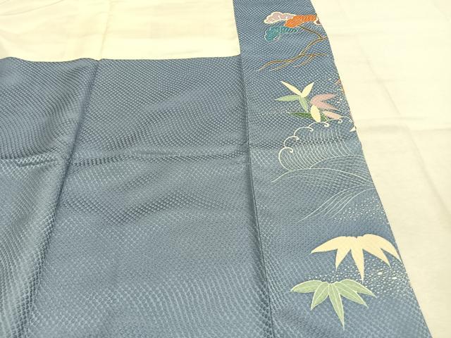 平和屋着物●豪華振袖 刺繍 松竹梅 御所車舞蝶文 金彩 正絹 逸品 AABL8166fy