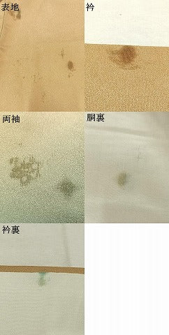 平和屋着物●訪問着 作家物 螺鈿 吉祥花文 暈し染め 金銀彩 金通し地 ロング丈 正絹 逸品 AABL8182fy
