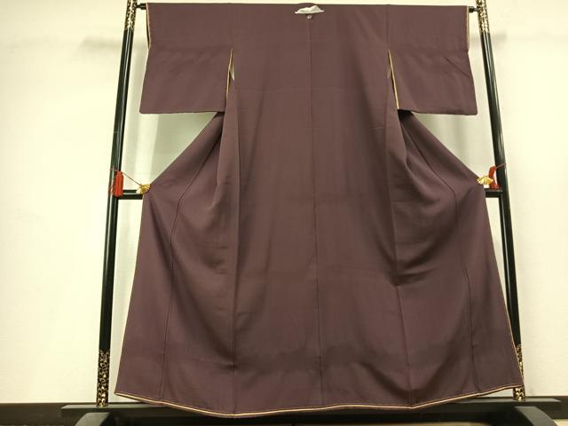 平和屋着物●上質な色無地 滅紫色 やまと誂製 正絹 逸品 未使用 AABL8187fy
