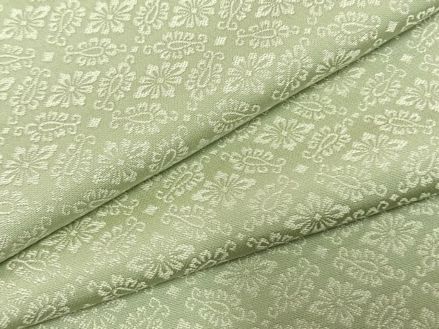 平和屋着物●お召 七宝花地紋 正絹 逸品 AABL8193fy