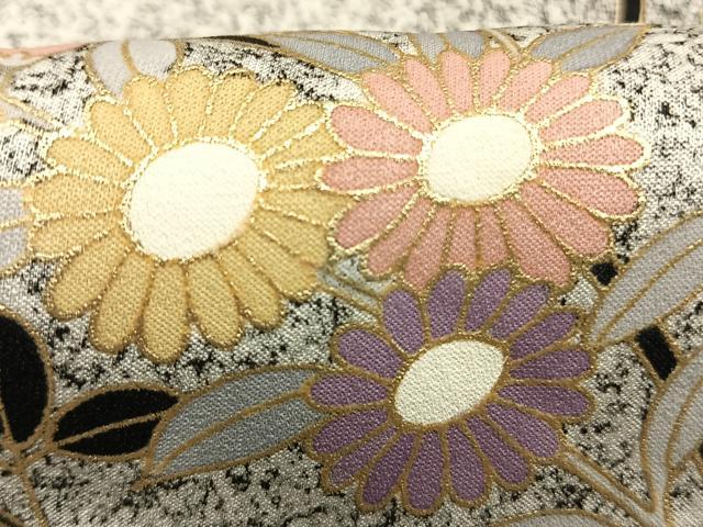 平和屋着物●訪問着 草花文 暈し染め たたき染め 金彩 正絹 逸品 未使用 AABL8196fy