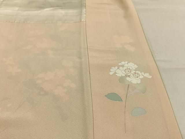 平和屋着物●訪問着 友禅 作家物 枝花文 暈し染め 正絹 逸品 AABL8211fy
