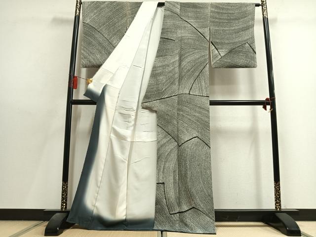 平和屋着物●皇室献上作家 北出与三郎 訪問着 幾何学文様 正絹 逸品 AABL8216fy