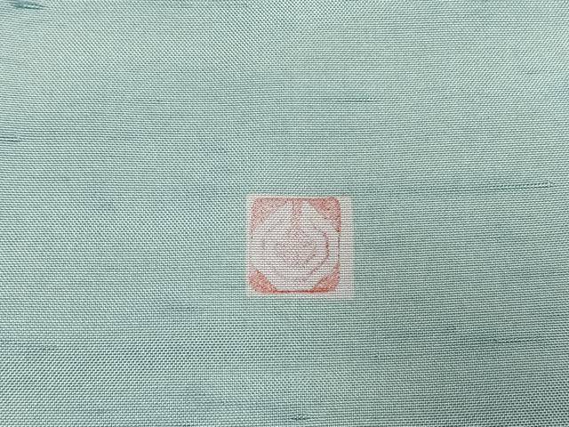 平和屋着物●石川県指定無形文化財 牛首紬 白山工房 手織り 訪問着 舞葉文 シルエット 正絹 逸品 AABL8219fy
