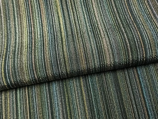 平和屋着物●本塩沢 やまだ織 200色 縞 正絹 逸品 AABL8220fy