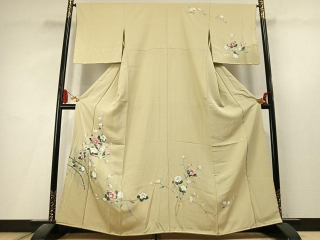平和屋着物●訪問着 友禅 枝花文 暈し染め 正絹 逸品 未使用 AABL8228fy