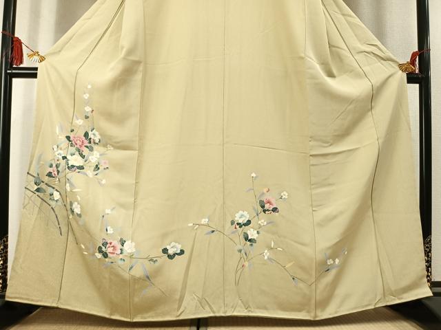 平和屋着物●訪問着 友禅 枝花文 暈し染め 正絹 逸品 未使用 AABL8228fy