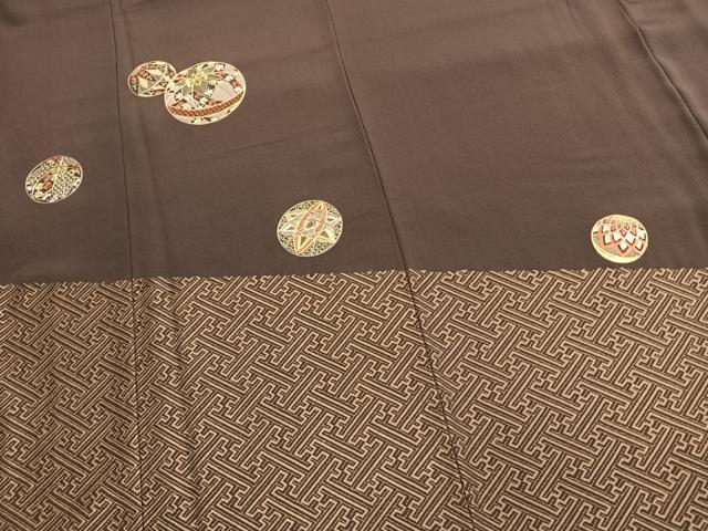 平和屋着物●訪問着 総刺繍 鞠 金糸 金彩 正絹 逸品 AABL8260fy