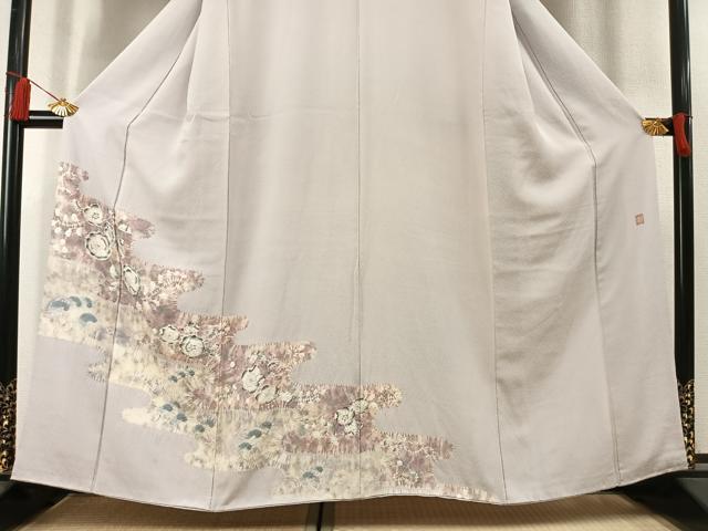 平和屋着物●十日町 名門 滝泰謹製 訪問着 絞り 辻が花 正絹 逸品 AABL8261fy