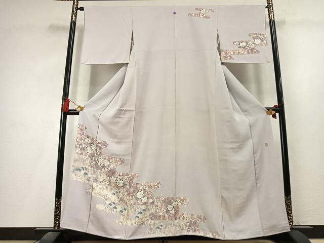 平和屋着物●十日町 名門 滝泰謹製 訪問着 絞り 辻が花 正絹 逸品 AABL8261fy