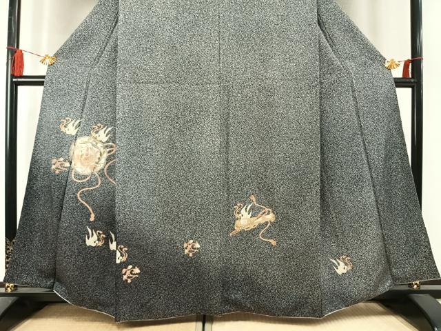 平和屋着物●訪問着 吉祥花鳥文 たたき染め 金彩 正絹 逸品 AABL8280fy