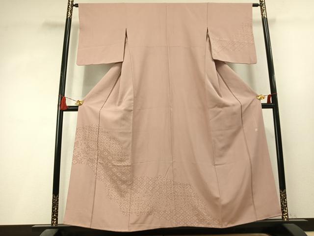 平和屋着物●矢田昇 江戸小紋 訪問着 吉祥花文 正絹 逸品 AABL8281fy