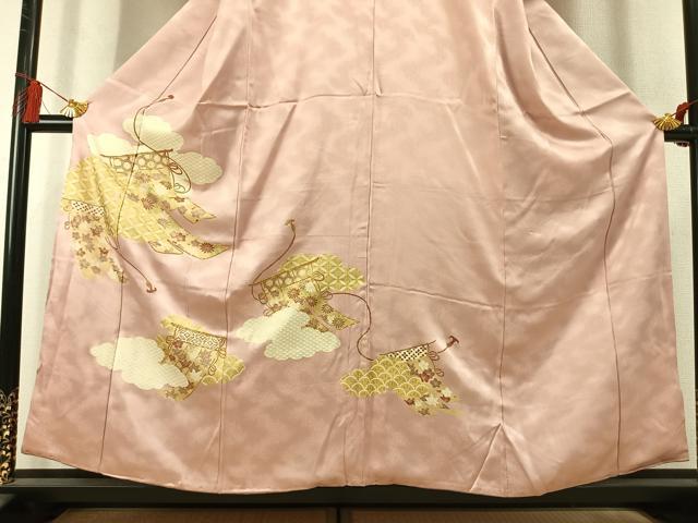 平和屋着物●訪問着 駒刺繍 熨斗花文 金彩 正絹 逸品 AABL8283fy