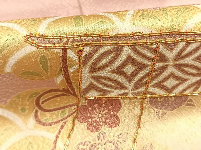 平和屋着物●訪問着 駒刺繍 熨斗花文 金彩 正絹 逸品 AABL8283fy