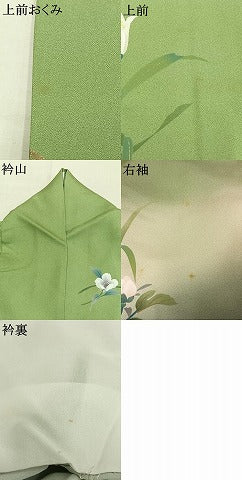 平和屋着物●訪問着 草花文 暈し染め 金銀彩 正絹 逸品 AABL8286fy
