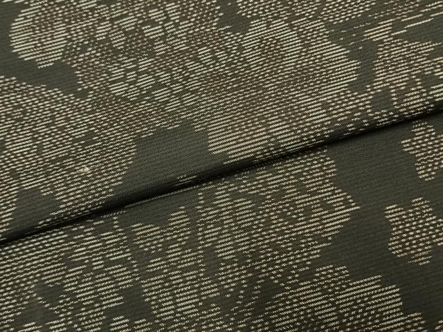 平和屋着物●本場大島紬 扇面花文 正絹 逸品 AABL8296fy
