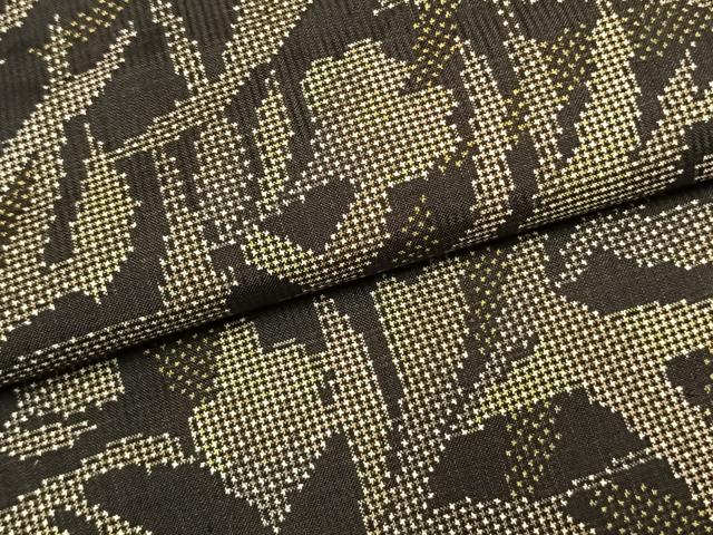 平和屋着物●本場大島紬 7マルキ 草花文 正絹 逸品 AABL8299fy
