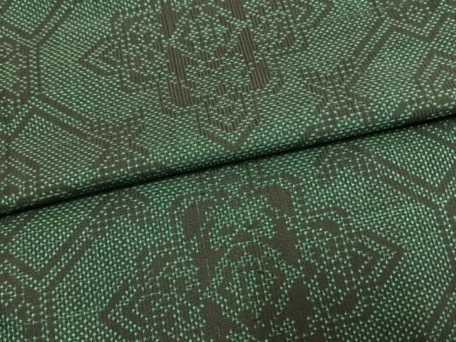 平和屋着物●本場大島紬 7マルキ 吉祥花文 正絹 逸品 AABL8300fy