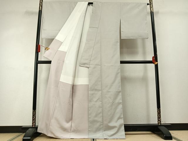 平和屋着物●結城紬 白練色 証紙付き 正絹 逸品 AABL8309fy