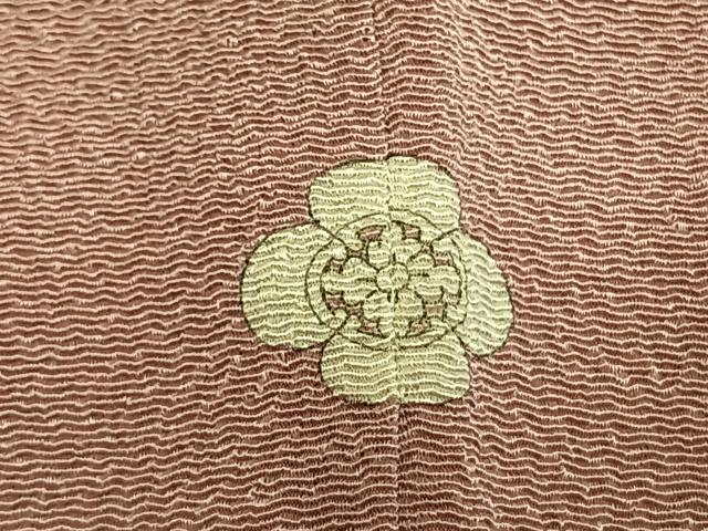 平和屋着物●上質な色無地 鴇浅葱色 鬼しぼ縮緬 正絹 逸品 AABL8317fy