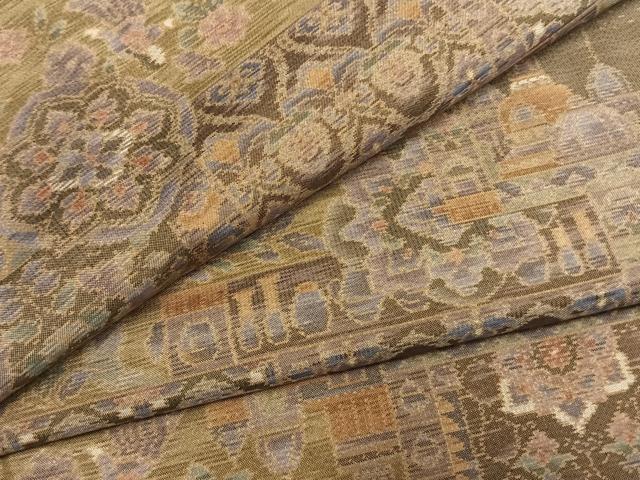 平和屋着物●本場大島紬 色紙重ね花文 正絹 逸品 AABL8322fy