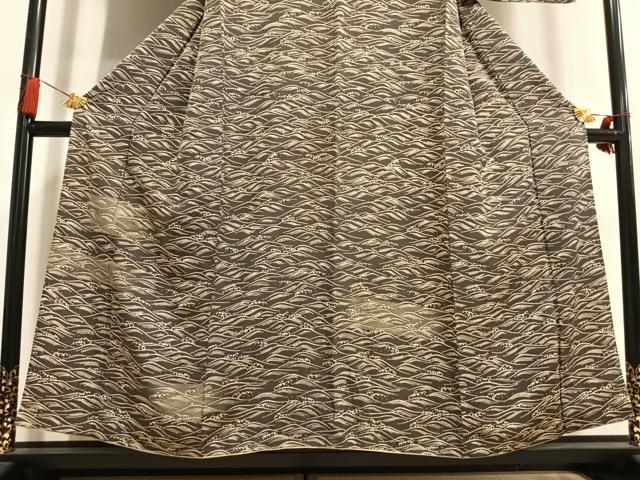 平和屋着物●訪問着 刺繍 立波文 金糸 金彩 正絹 逸品 AABL8323fy