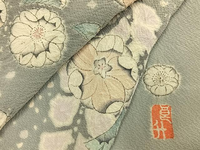 平和屋着物●訪問着 作家物 絞り 辻が花 暈し染め 正絹 逸品 AABL8335fy