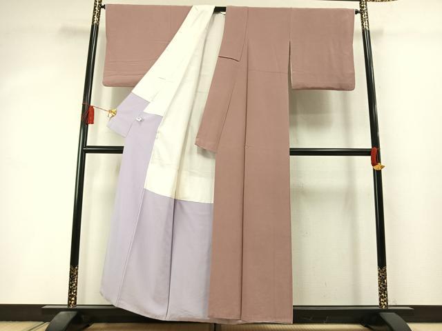 平和屋着物●上質な色無地 鴇浅葱色 正絹 逸品 AABL8373fy