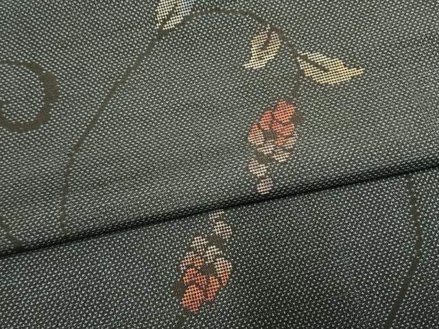 平和屋着物●本場大島紬 9マルキ 南天文 正絹 逸品 未使用 AABL8401fy