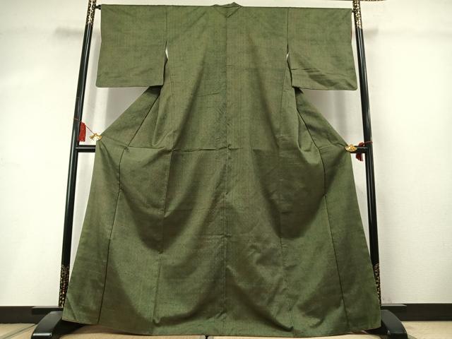 平和屋着物●上質な紬 霞文 正絹 逸品 AABL8414fy