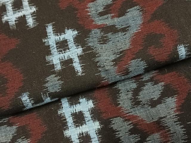 平和屋着物●久留米絣 琉球絣 綿 逸品 AABL8424fy