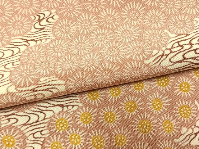 平和屋着物●訪問着 型染め 流水花文 正絹 逸品 AABL8428fy