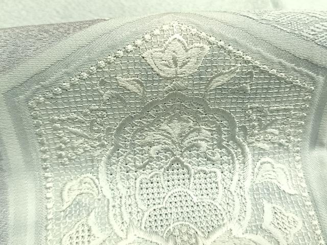 平和屋着物●中国三大刺繍 スワトウ刺繍 汕頭刺繍 総刺繍 訪問着 亀甲花文 暈し染め 正絹 逸品 AABL8439fy