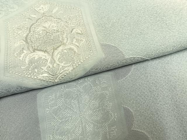 平和屋着物●中国三大刺繍 スワトウ刺繍 汕頭刺繍 総刺繍 訪問着 亀甲花文 暈し染め 正絹 逸品 AABL8439fy