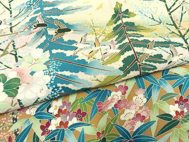 平和屋着物●豪華黒留袖 作家物 花鳥文 暈し染め 正絹 逸品 AABL8444fy