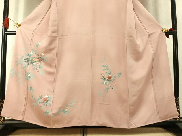 平和屋着物●訪問着 友禅 枝花文 正絹 逸品 AABL8455fy