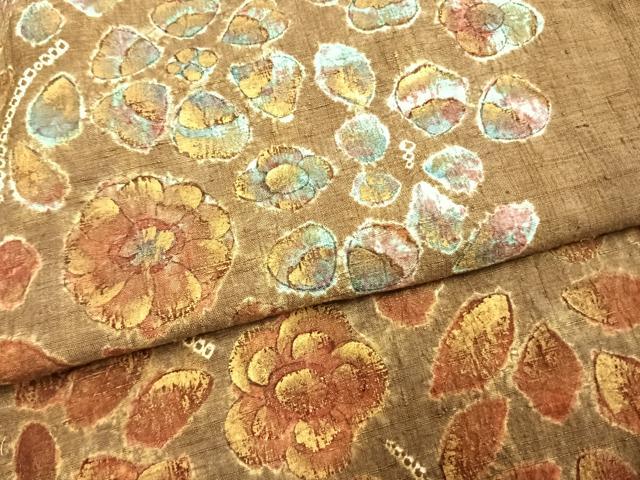 平和屋着物●訪問着 紬地 辻が花 正絹 逸品 AABL8456fy