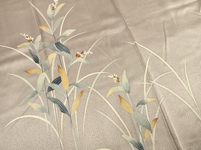平和屋着物●訪問着 草花文 正絹 逸品 AABL8472fy